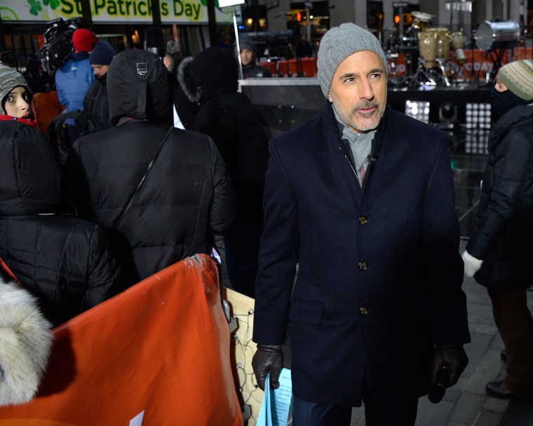 NEW YORK, NY - MARCH 17:  Journalist Matt Lauer attends the NBC's \"Today\" at the NBC's TODAY Show on March 17, 2014 in New York, New York.  (Photo by ...