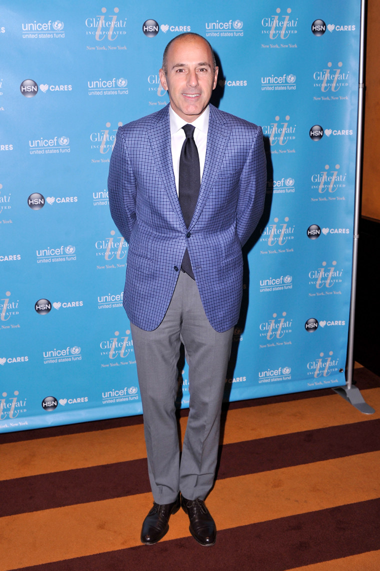 NEW YORK, NY - SEPTEMBER 15:  Journalist Matt Lauer attends UNICEF Book Party at The Lamb's Club on September 15, 2014 in New York City.  (Photo by S...