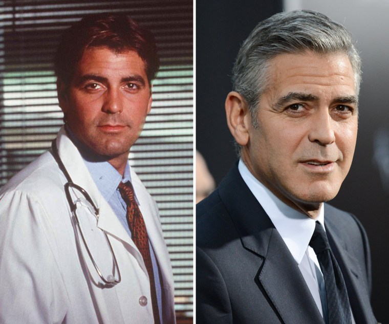 George Clooney, then and now.