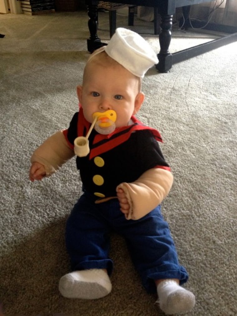 Popeye the sailor store man baby costume