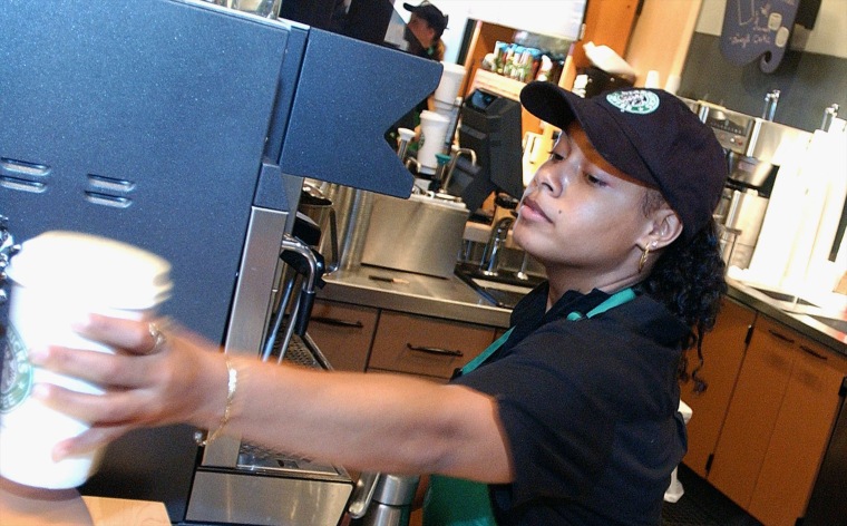 Starbucks barrista serves up cafe