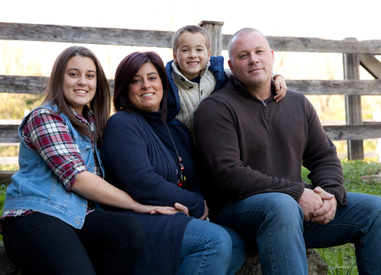 Dena Sherwood and her husband, Bill, daughter Sydney and son Billy, Jr., who is now cancer-free.