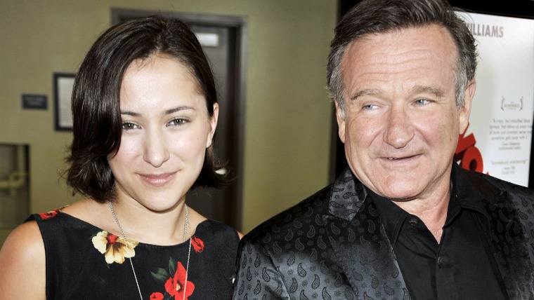 Zelda Williams and her father, the late actor Robin Williams, in 2009.