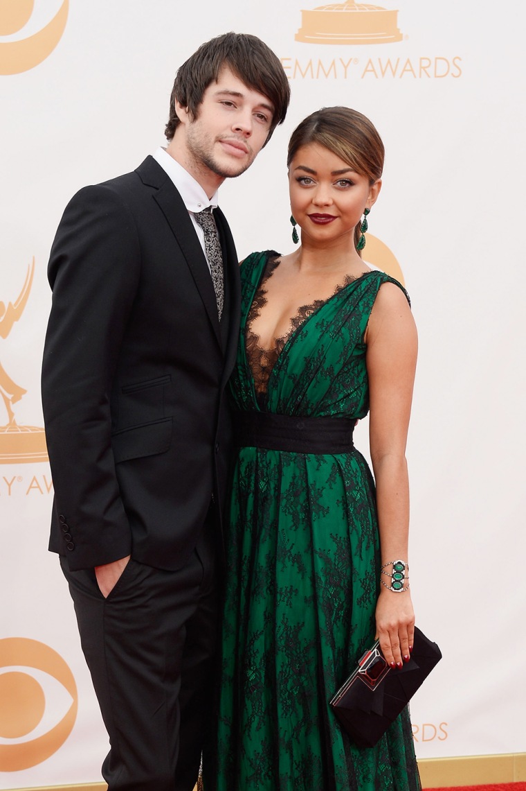 Matthew Prokop and Sarah Hyland at the 65th Annual Primetime Emmy Awards in 2013.
