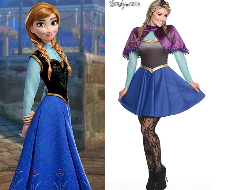 Anna from Frozen compared to her \"sexy\" costume