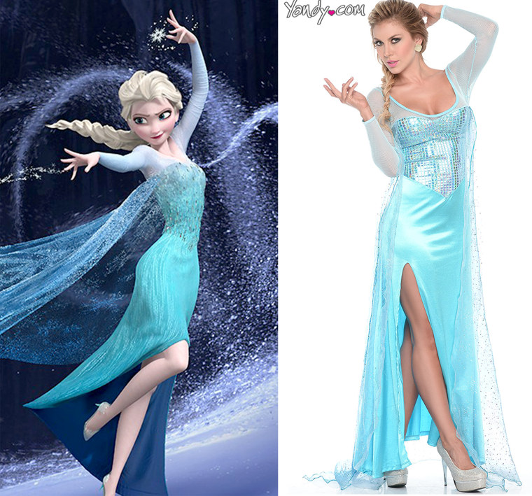Elsa from \"Frozen\" and her \"sexy costume\"
