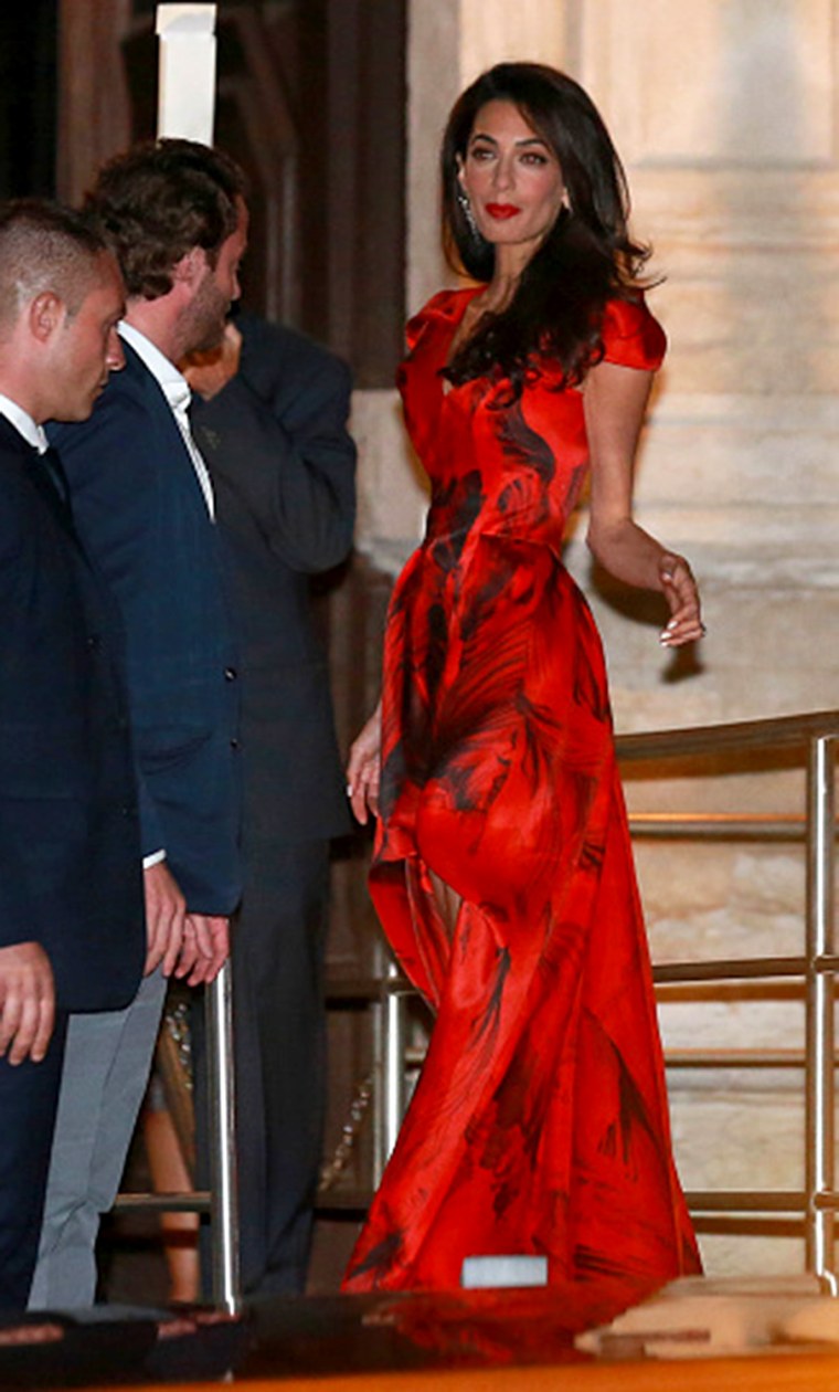 Amal Alamuddin is seen on September 26, 2014 in Venice, Italy.