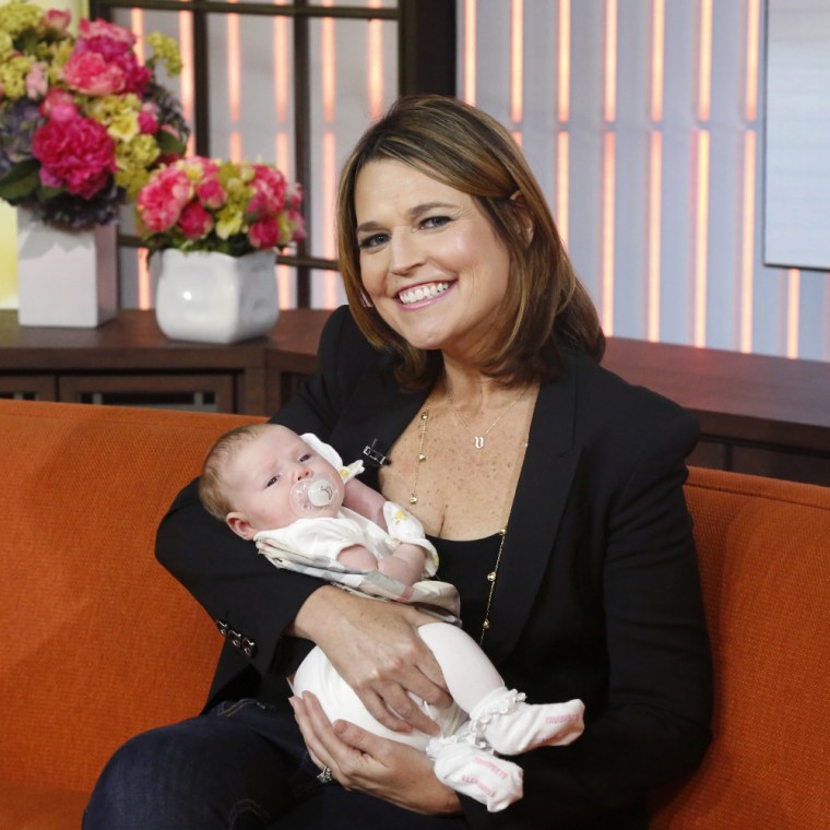 Savannah holds Vale during their first visit together to Studio 1A.