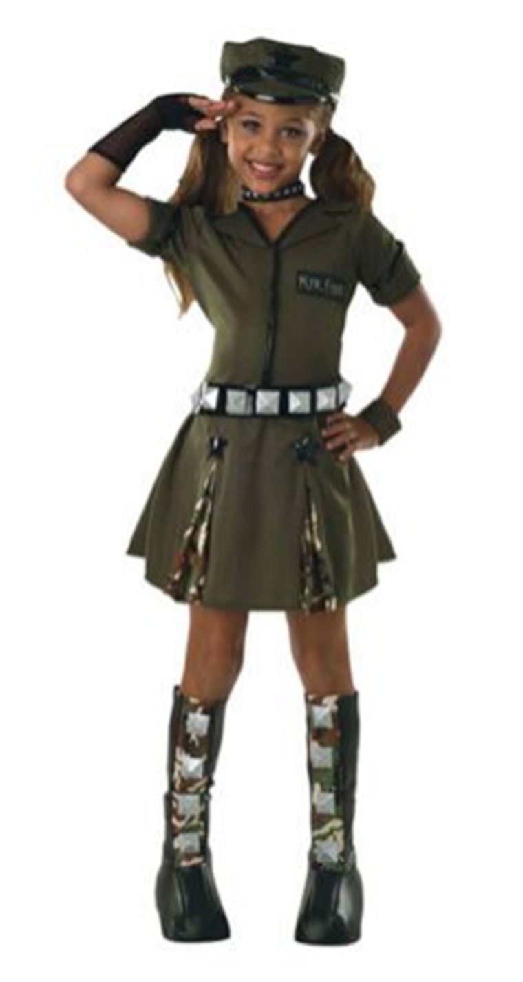 Disrespect the military and women in one child's costume? Challenge accepted!