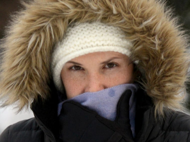 A woman in cold winter weather