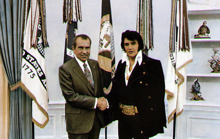 Image: President Richard Nixon meeting with Elvis on Dec. 21, 1970.