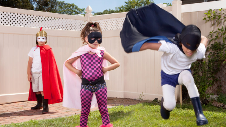 kids, children, costume, superhero, DIY, backyard, kids, play, playing, super