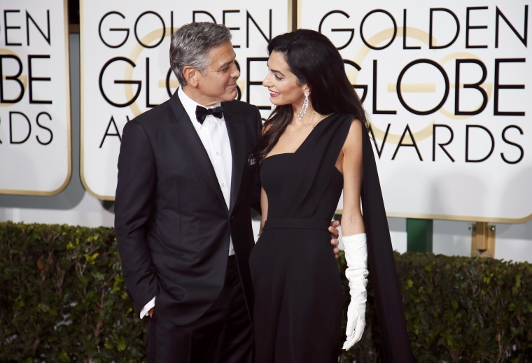 George Clooney, Amal Clooney at the Golden Globes.
