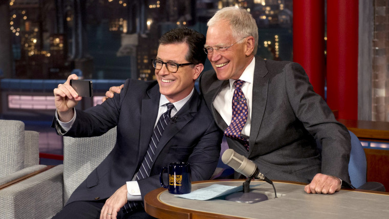 Image: Stephen Colbert, David Letterman