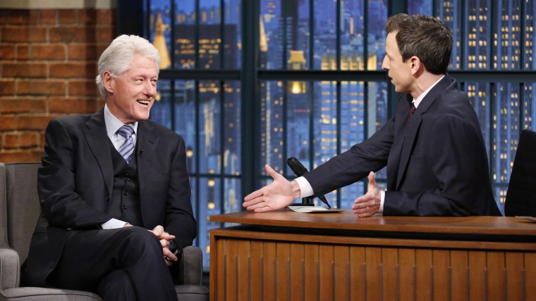 President Bill Clinton appears on Late Night with Seth Meyers.