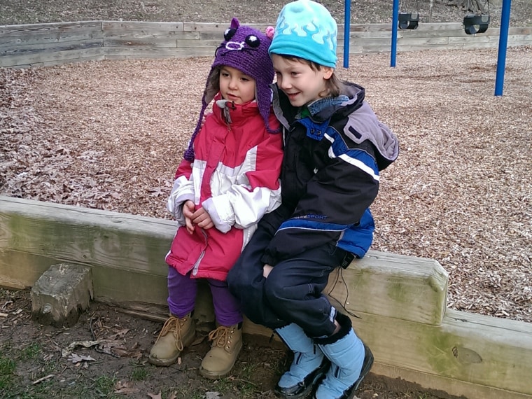 The Meitiv children, 10 and 6, play this week at a nearby park.