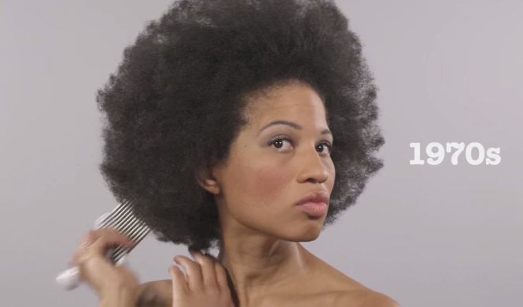 How black hair have changed in the last 100 years in a 1-minute video