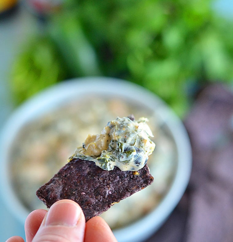 Mexican spinach-artichoke dip