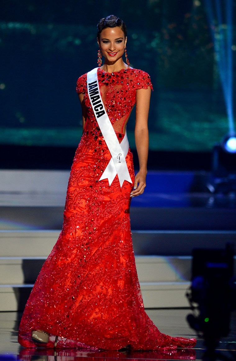 Miss Jamaica Kaci Fennell wore what might have been the most stunning of the gowns.