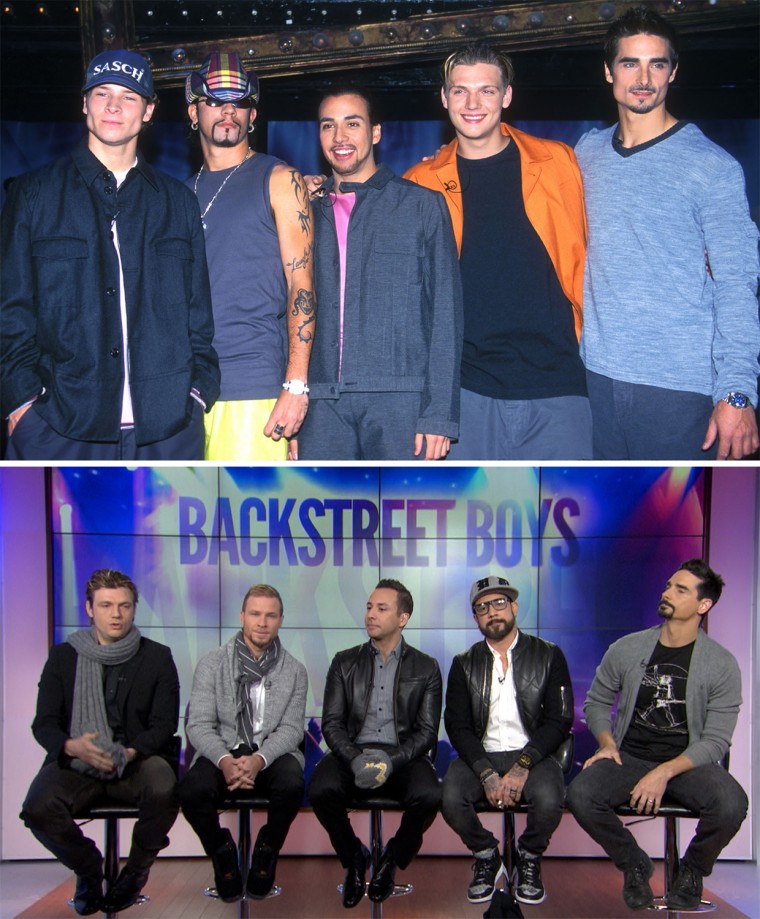 The Backstreet Boys yesterday (1999) and today.