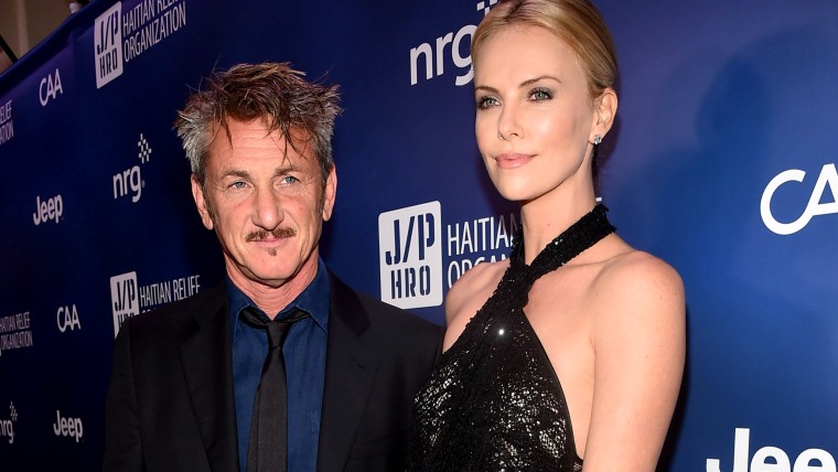 Sean Penn is \"surprised to be in love\" again, this time with Charlize Theron.