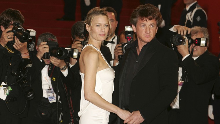 Sean Penn and Robin Wright Penn in 2004 in Cannes, France.