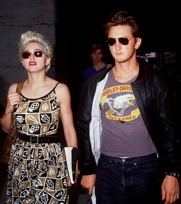 Madonna with Sean Penn in 1986.