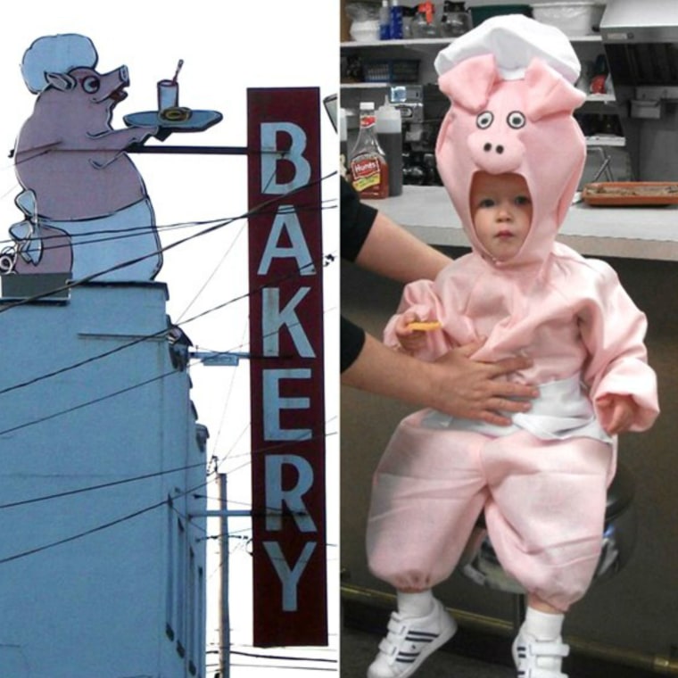 Niño disfrazado de cerdito