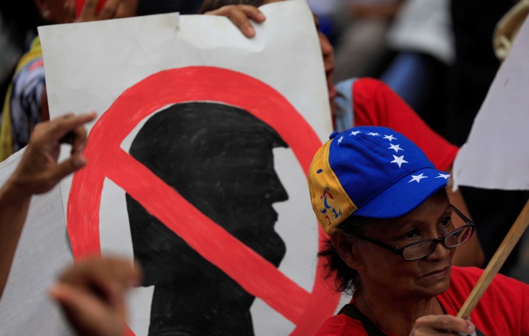Una marcha a favor de Maduro y en contra de Trump en agosto de 2019.