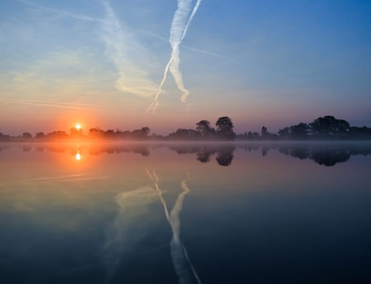 Image: Sunrise over the Oder river