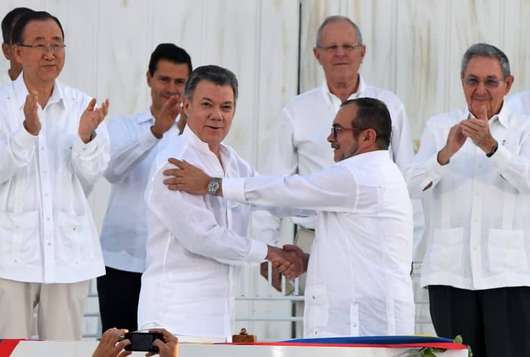 Image: TOPSHOT-COLOMBIA-CONFLICT-PEACE