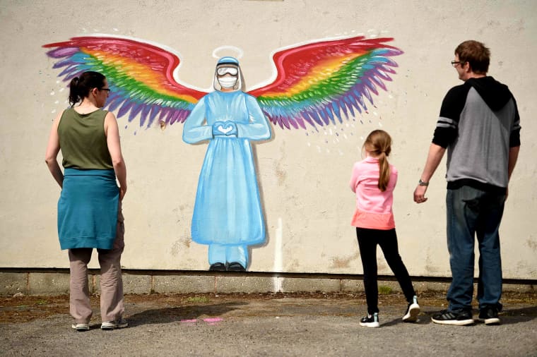 Image: BRITAIN-HEALTH-VIRUS-ART