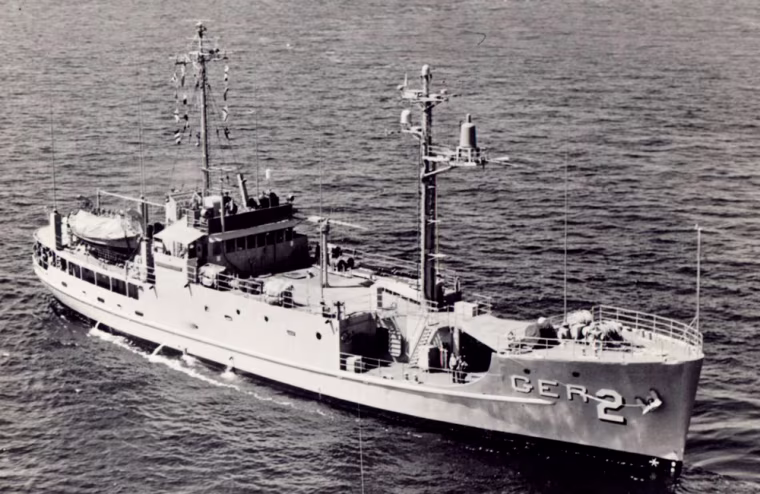 Image: The USS Pueblo underway at sea
