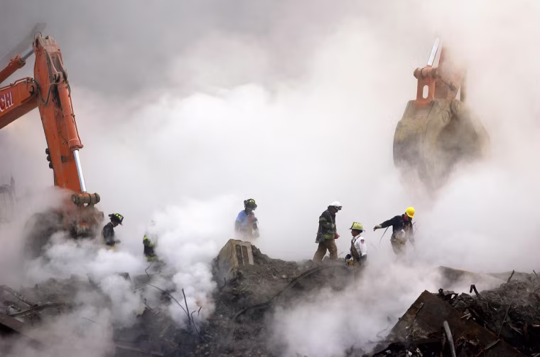 Image: Firefighters at the World Trade Center