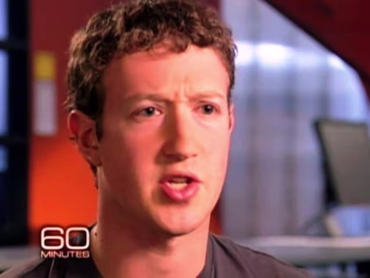 Image: Mark Zuckerberg on \"60 Minutes\"