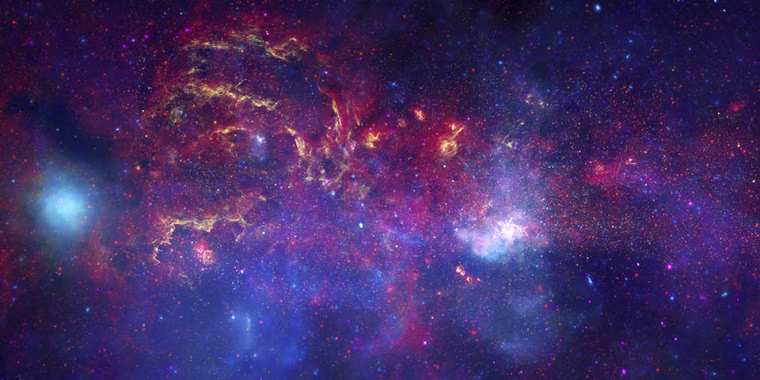 Image: Multi-wavelength image of the Milky Way's center