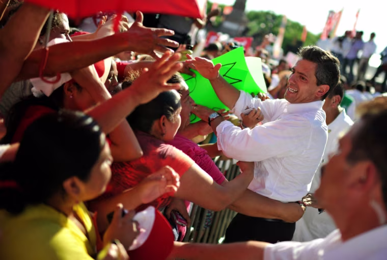 Image: PRI Pres. Candidate Pena Nieto Campaigns In Monterrey Ahead Of Election