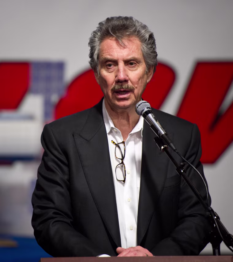 Bigelow Aerospace President Robert Bigelow talks during a press conference shortly after he and NASA Deputy Administrator Lori Garver toured the Bigelow Aerospace facilities on Friday, Feb. 4, 2011, in Las Vegas. NASA has been discussing potential partnership opportunities with Bigelow for its inflatable habitat technologies as part of NASA's goal to develop innovative technologies to ensure that the U.S. remains competitive in future space endeavors. Photo Credit: (NASA/Bill Ingalls)