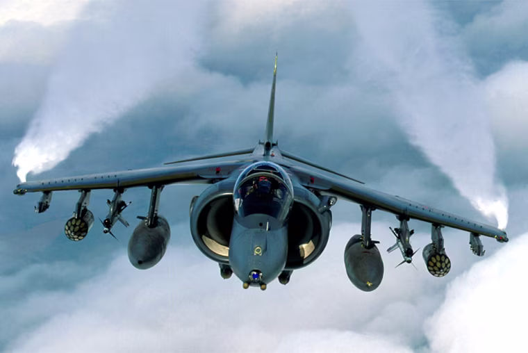 FILE PHOTO OF A RAF HARRIER
