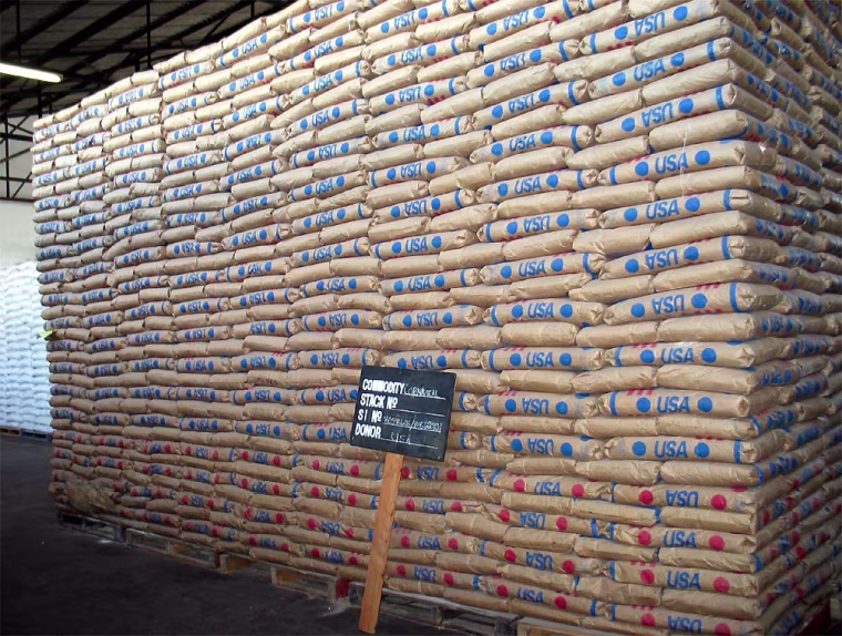 There are 14 million metric tons of donated food in aWorld Food Program warehouse in