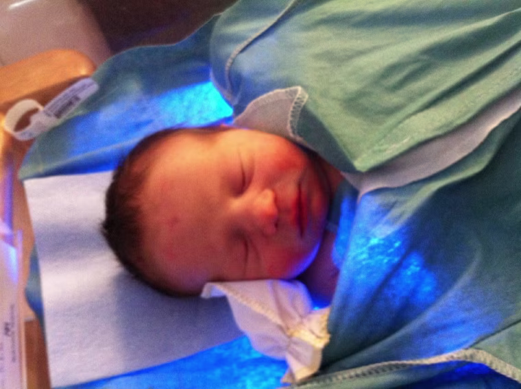 Amy Anderson gave birth to this baby girl while stranded on an Atlanta highway during the winter storm Tuesday.