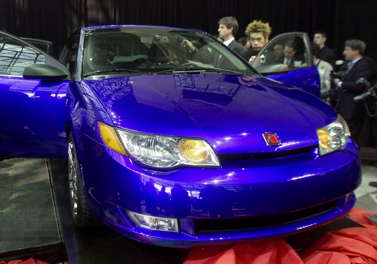 The 2003 Saturn ION, seen here at a media preview, is part of a General Motors recall over a defective ignition switch.