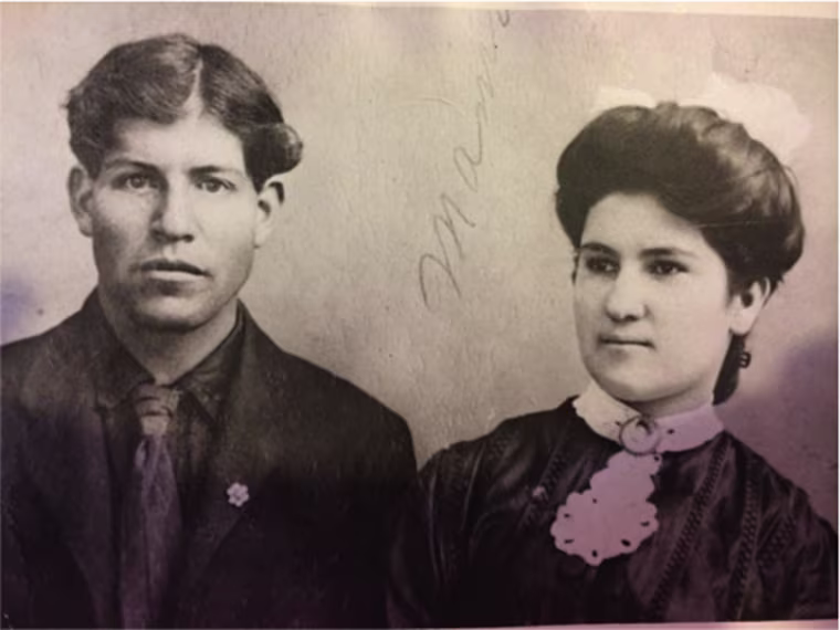 Lisa Sanchez’ paternal grandparents, Felipe C. Sanchez and Juana Maria Sanchez, taken in the 1930s. The Sanchez family, of Spanish origin, traces its presence in New Mexico to the 17th-century, when they came after receiving a land grant from Spain.