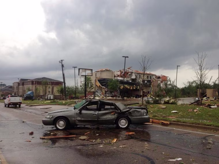 Image: Tornado damage in Tupelo, Miss., on Monday, April 28, 2014.