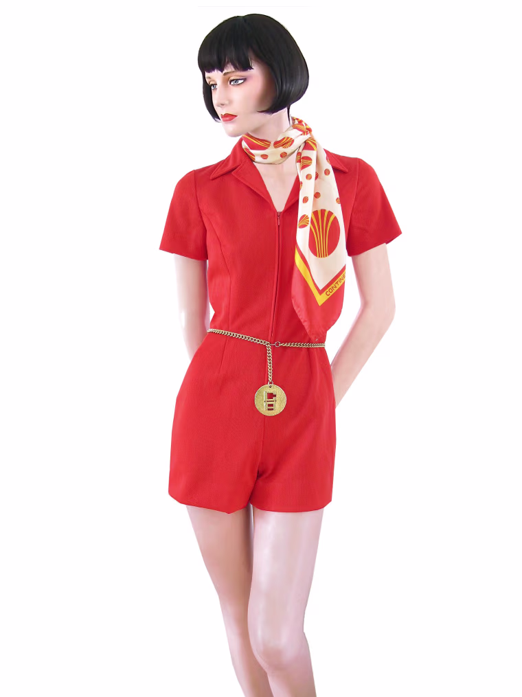 Image: In the 1960s and '70s, hotpants were common, as seen in this Continental uniform.