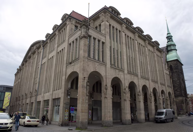 Image: The department store that served as one of the main sets for Wes Anderson's film "Grand Budapest Hotel"