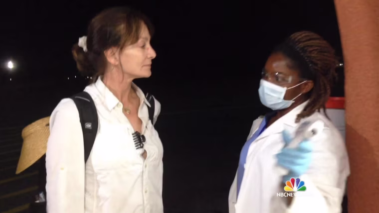 Image: Dr. Nancy Snyderman reporting on Ebola in Liberia