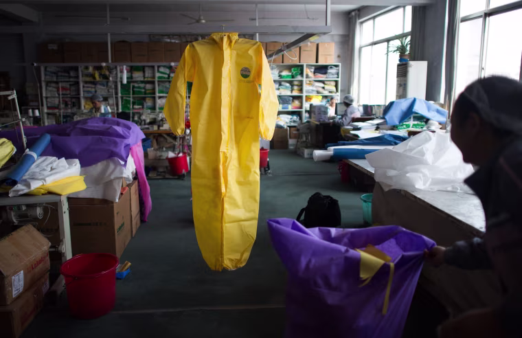 Image: The CT1SL428, a protective suit for use in handling people infected with the Ebola virus