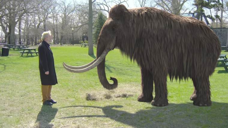 Image: Geneticist and mammoth
