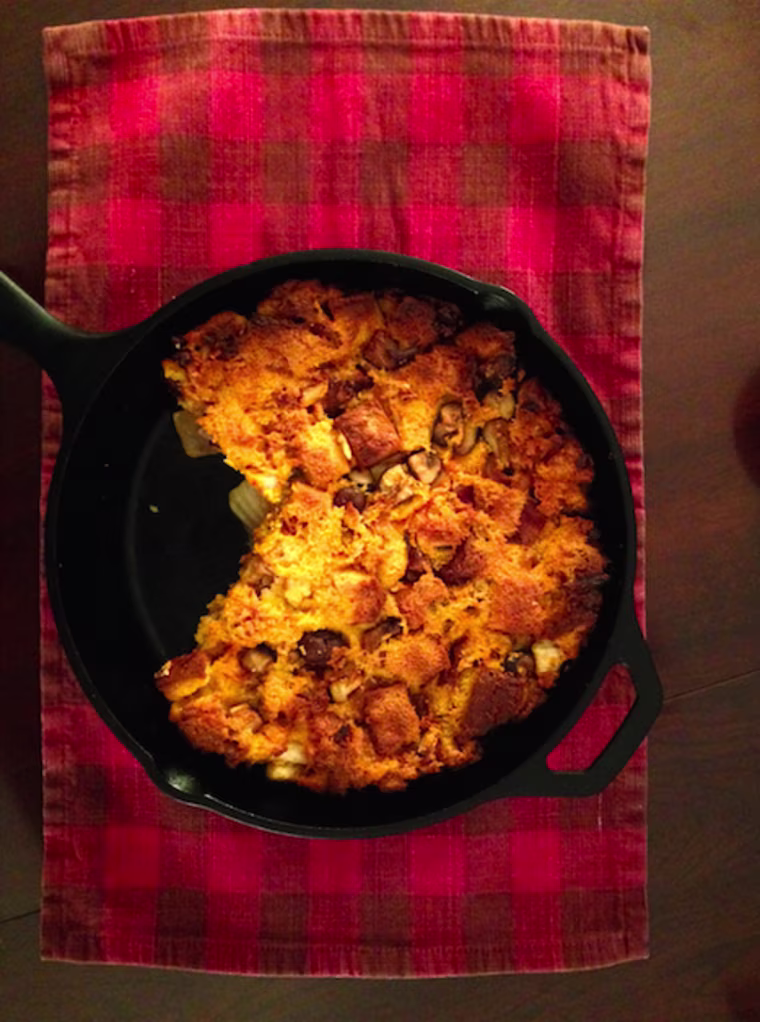 Yuri Kwon shares her recipe for Kimchi, Bacon & Wild Mushroom Stuffing.
